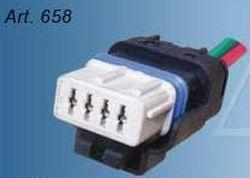 658 - FICHA 4 VIAS LUCES DELANT. PEUGEOT - BOMB.COMB. RENAULT - ACELERADOR ELECTRONICO